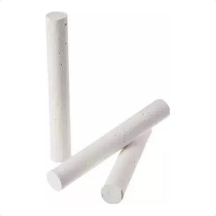 Imagem de Caixa Giz Escolar Branco Lousa Plastificado Cilíndrico Atóxico 100 unidades