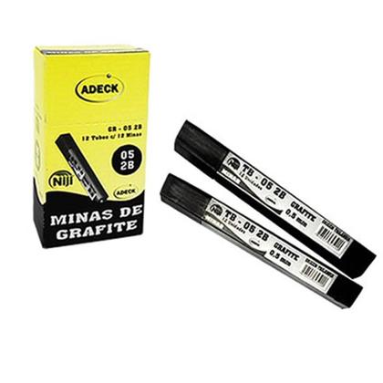 Imagem de Caixa Grafites Para Lapiseira 0.5 com 12 Tubos Com 12 Minas