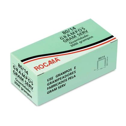 Imagem de Caixa Grampo 3000 Grampos Grampeador Pneumático 80 por 14