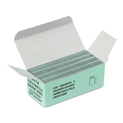 Imagem de Caixa Grampo 3000 Grampos Grampeador Pneumático 80 por 14
