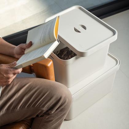 Imagem de Caixa Grande 32l Ou Cube Organizadora Empilhável Branco