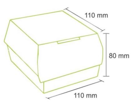 Imagem de Caixa hambúrguer vermelha c/50 unid. - embalagem delivery (16225)