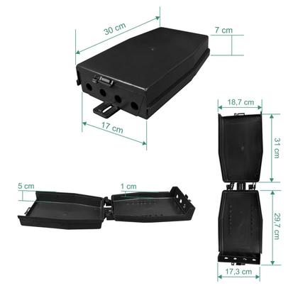 Imagem de Caixa Hermética Multiuso Grande com Suporte Preta padrão Telecom