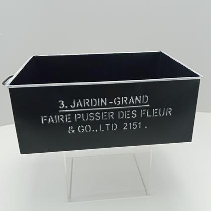 Imagem de Caixa Home&Co 12x30x21cm Metal Preto Cesto Organizador Multiuso para Casa