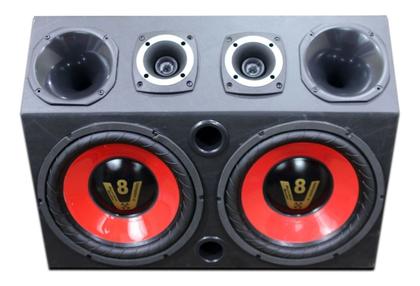 Imagem de Caixa Igrejinha Trio 12 Compet V8 + Modulo Taramps Tl1500