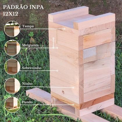 Imagem de Caixa Inpa Para Abelhas Sem Ferrão Eucalipto 3cm
