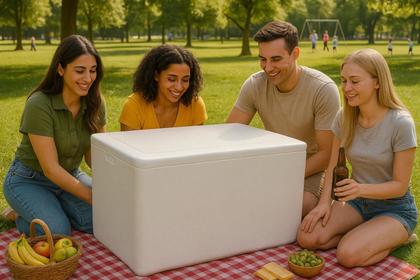 Imagem de Caixa Isopor Pereciveis Medicamentos e Alimentos 170 Litros