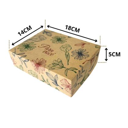 Imagem de Caixa Kraft Presente Amor Coração Eu Te Amo 18x14x5cm C/50 Un Dia dos Namorados