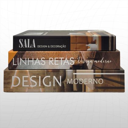 Imagem de Caixa Livro Decorativo Falso Fake Kit com 3 Porta Objetos DESIGN