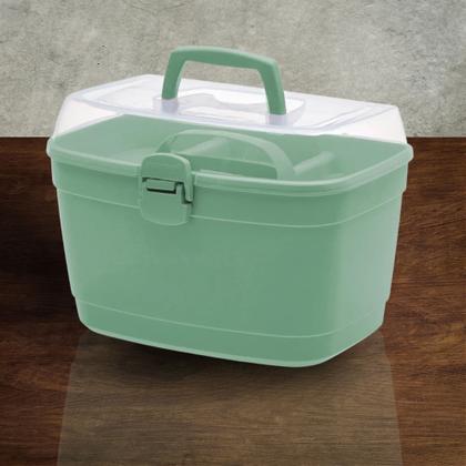 Imagem de Caixa Maleta Multiuso Organizadora Manicure Maquiagem Box Grande 36x22x24cm