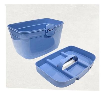Imagem de Caixa Maleta Multiuso Organizadora Maquiagem Grande - Azul