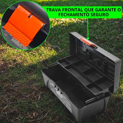 Imagem de Caixa Maleta Organizador Tralha Pesca Ferramentas C/ Bandeja