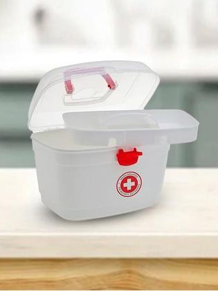 Imagem de Caixa Maleta P/ Kit Primeiros Socorros Média Medicamentos