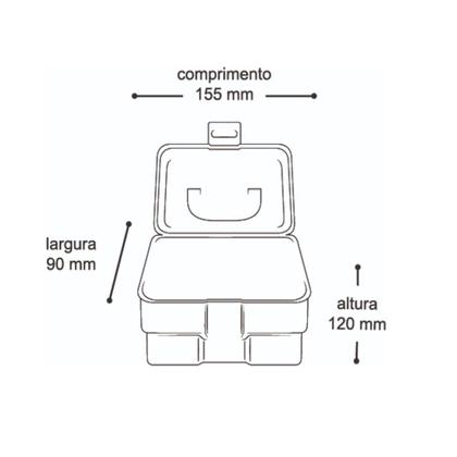 Imagem de Caixa maleta porta treco organizadora multiuso para pesca prego parafusos e pequenas pecas com alca para transporte cinz