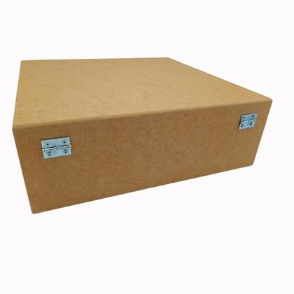 Imagem de Caixa Mdf Cru 30x30x10 Cm Com Fecho Para Decorar Presente