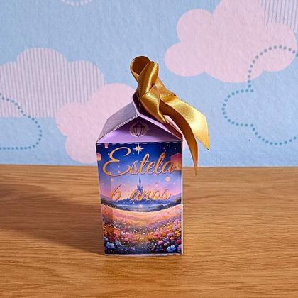Imagem de Caixa Milk Rapunzel Aquarela Personalizada  Lembrancinha  Festa Infantil  Aniversário