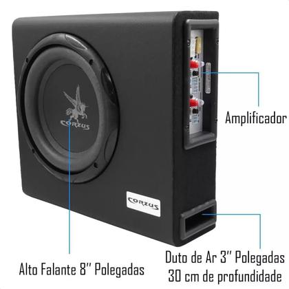 Imagem de Caixa Mini Slim Cxs303 Amplificada 3 Canais Corzus 350w