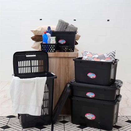 Imagem de Caixa Multiuso Organizadora 56 Lts Tampa Grande Resistente