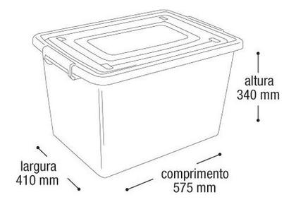 Imagem de Caixa Organizadora 56 Litros Cesto Grande