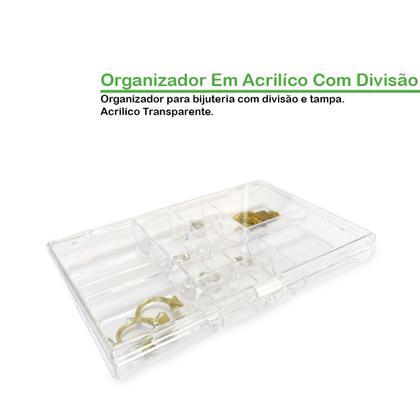 Imagem de Caixa Organizadora Bijuterias Joias Pequeno Divisórias