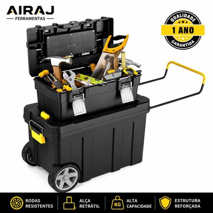 Imagem de Caixa Organizadora Com Rodas Transportar Ferramentas Airaj