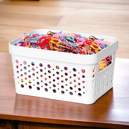 Imagem de Caixa organizadora com tampa 2 litros Objetos Roupas para Armário Multiuso