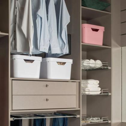 Imagem de Caixa Organizadora Cube Branco 18L - Ou