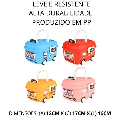Imagem de Caixa Organizadora de Brinquedos Maleta Infantil C/ Rodinhas