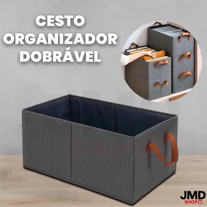 Imagem de Caixa Organizadora Dobrável com Reforço de MDF e Acabamento Sofisticado