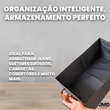 Imagem de Caixa Organizadora Dobrável com Reforço de MDF e Acabamento Sofisticado