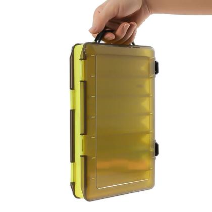 Imagem de Caixa Organizadora Dupla Com 14 Divisórias Para Iscas Pesca