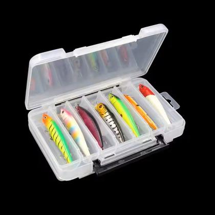 Imagem de Caixa Organizadora Dupla Com 14 Divisórias Para Iscas Pesca