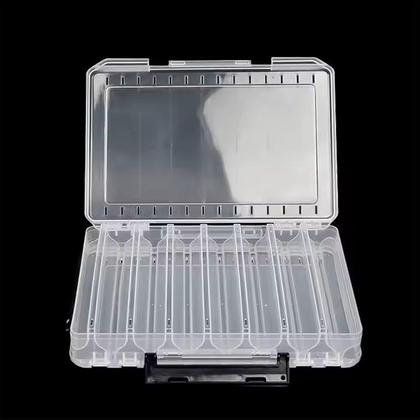 Imagem de Caixa Organizadora Dupla Com 14 Divisórias Para Iscas Pesca