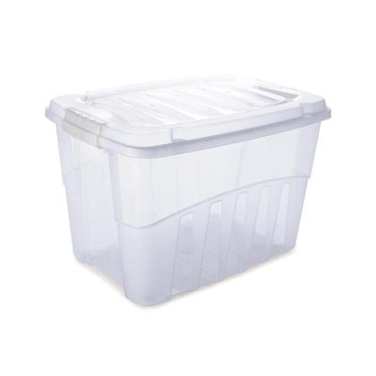 Caixa Organizadora Gran Box 19 Litros Transparente com Tampa e Travas Laterais Empilhável e Durável - Plasútil Imagem de Caixa Organizadora Gran Box 19 Litros Transparente com Tampa e Travas Laterais Empilhável e Durável