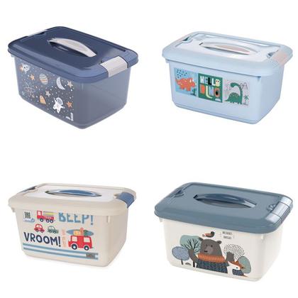 Imagem de Caixa Organizadora Infantil Com Alça Decorada 5,2 L Menino Plasútil