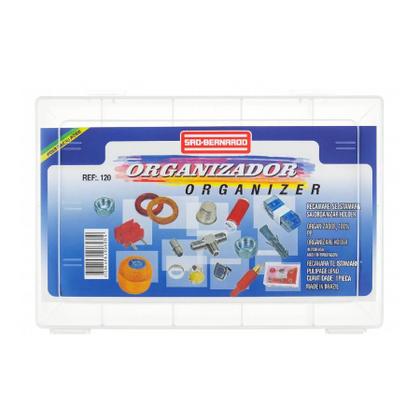 Imagem de Caixa Organizadora Multiuso 25 Divisórias Fixas Estojo Transparente