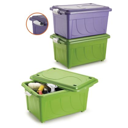 Imagem de Caixa Organizadora Multiuso 60 L Com Tampa E Travas