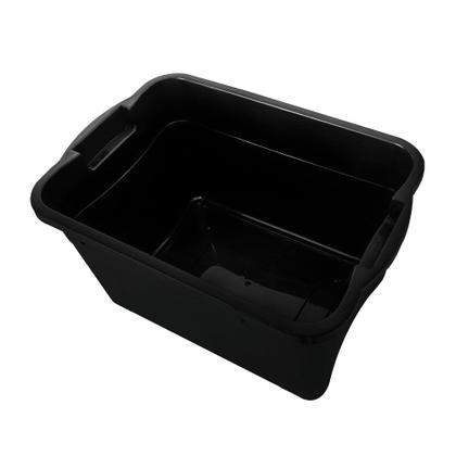 Imagem de Caixa Organizadora Multiuso Plástica 30 Litros com Tampa Preta - Ideal para Armazenamento e Organização de Brinquedos, Documentos e Ferramentas