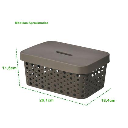 Imagem de Caixa Organizadora Multiuso Plástica 4,5 Litros Com Tampa