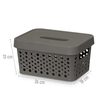 Imagem de Caixa Organizadora Multiuso Plástica 4,5 Litros Com Tampa