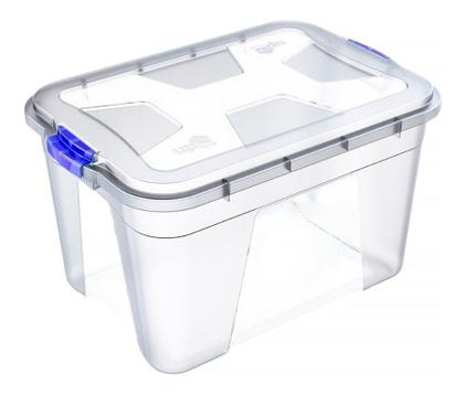 Caixa Organizadora Multiuso Transparente 56 Litros - UNINJET Imagem de Caixa Organizadora Multiuso Transparente 56 Litros