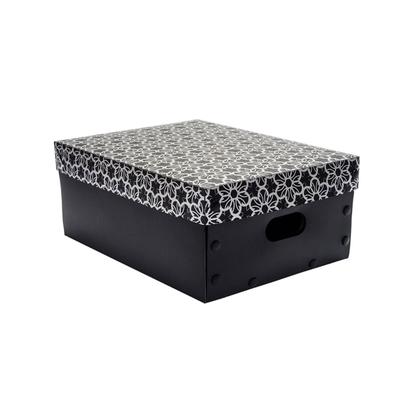 Imagem de Caixa Organizadora Preta Fosca Para Objetos 270 X 370 X 150 Mm
