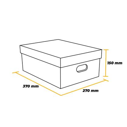 Imagem de Caixa Organizadora Preta Fosca Para Objetos 270 X 370 X 150 Mm