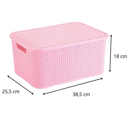 Imagem de Caixa Organizadora Rattan 18L 38x28x18 - Monte Libano