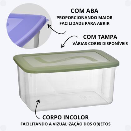 Imagem de Caixa Organizadora Topa Tudo 20 l c/ tampa Conjunto c/ 4 unid.