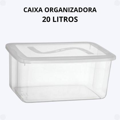 Imagem de Caixa Organizadora Topa Tudo 20 l c/ tampa Conjunto c/ 4 unid.