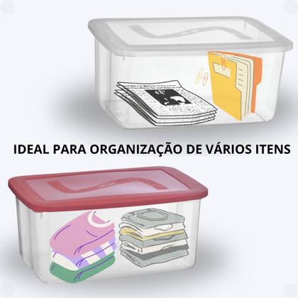 Imagem de Caixa Organizadora Topa Tudo 20 l c/ tampa Conjunto c/ 4 unid.