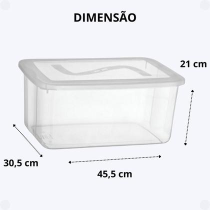 Imagem de Caixa Organizadora Topa Tudo 20 l c/ tampa Conjunto c/ 4 unid.