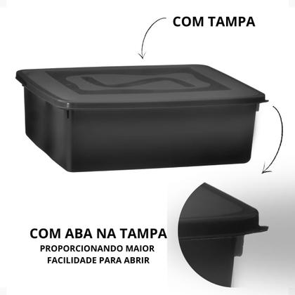 Imagem de Caixa Organize 18l c/tampa Conjunto c/4 unid