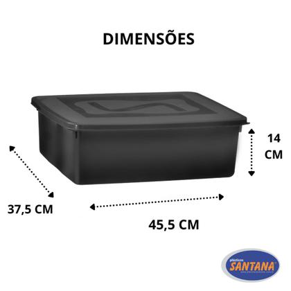 Imagem de Caixa Organize 18l c/tampa Conjunto c/4 unid
